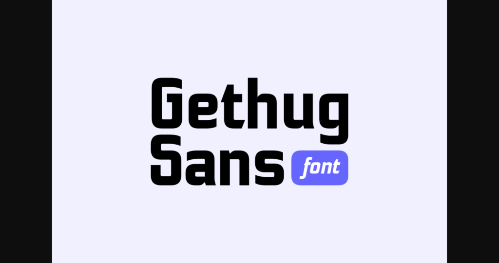 Gethug Font Poster 3