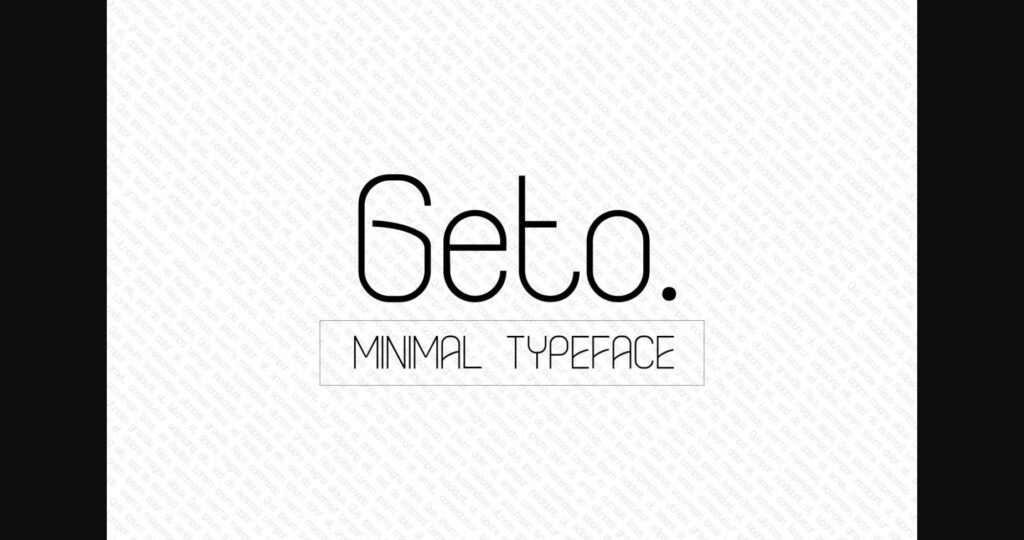 Geto Font Poster 3