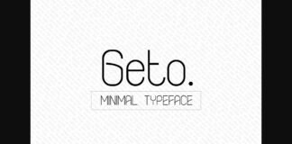 Geto Font Poster 1