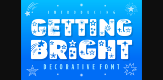 Getting Bright Font Poster 1