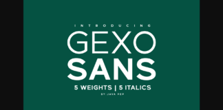 Gexo Sans Font Poster 1