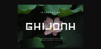 Ghijonh Font Poster 1