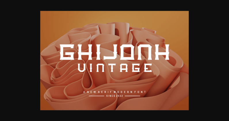 Ghijonh Font Poster 4