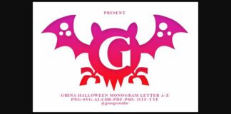 Ghina Halloween Monogram Font Poster 1