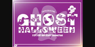 Ghost Halloween Font Poster 1
