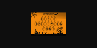 Ghost Halloween Font Poster 1