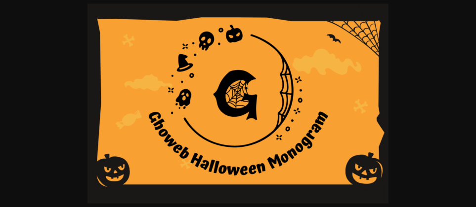 Ghoweb Halloween Monogram Font Poster 3