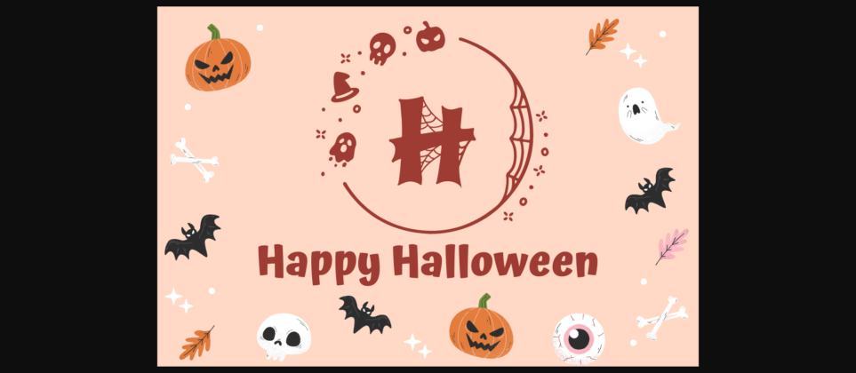 Ghoweb Halloween Monogram Font Poster 4