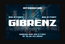 Gibrenz Font Poster 1