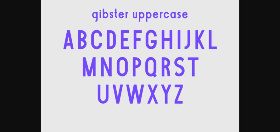 Gibster Font Poster 8