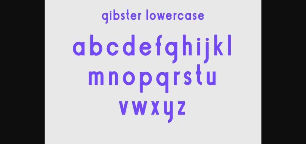 Gibster Font Poster 9