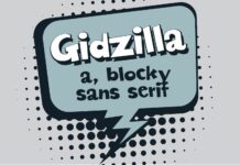 Gidzilla Font Poster 1