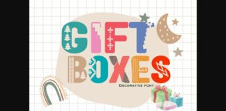 Gift Boxes Font Poster 1