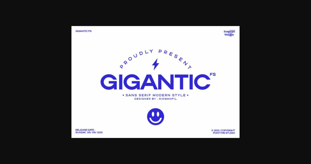 Gigantic Font Poster 3