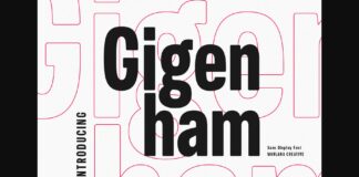 Gigenham Font Poster 1