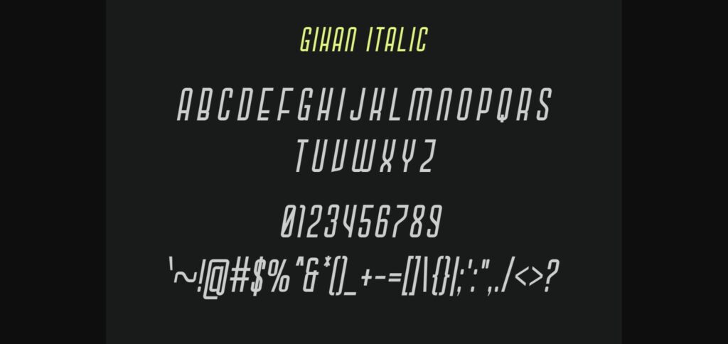 Gihan Font Poster 9