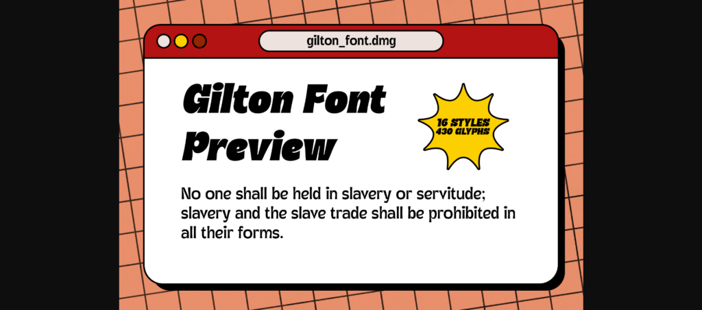 Gilton Font Poster 9