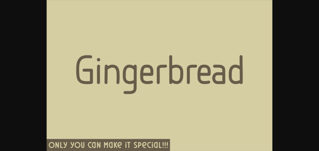 Gingerbread Font Poster 3