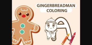 Gingerbread Man Coloring Font Poster 1