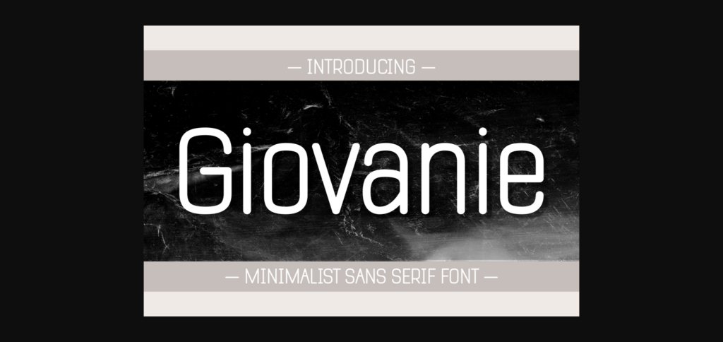 Giovanie Font Poster 1