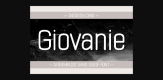 Giovanie Font Poster 1