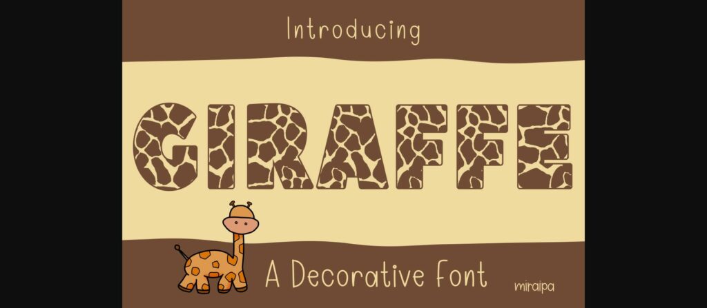 Giraffe Font Poster 3