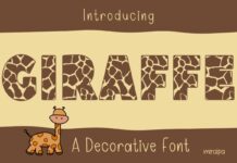 Giraffe Font Poster 1