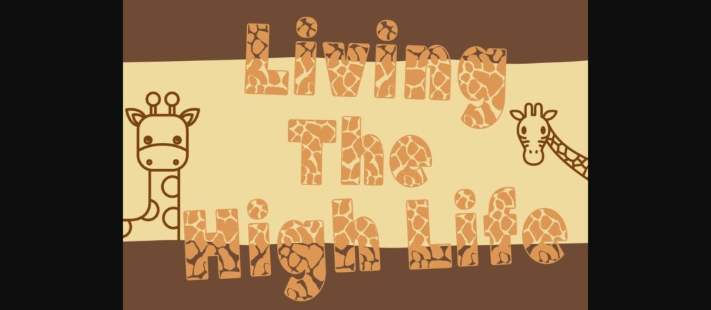 Giraffe Font Poster 2