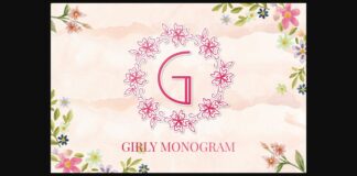 Girly Monogram Font Poster 1