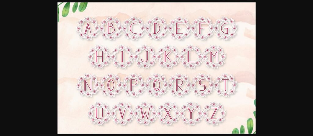 Girly Monogram Font Poster 6