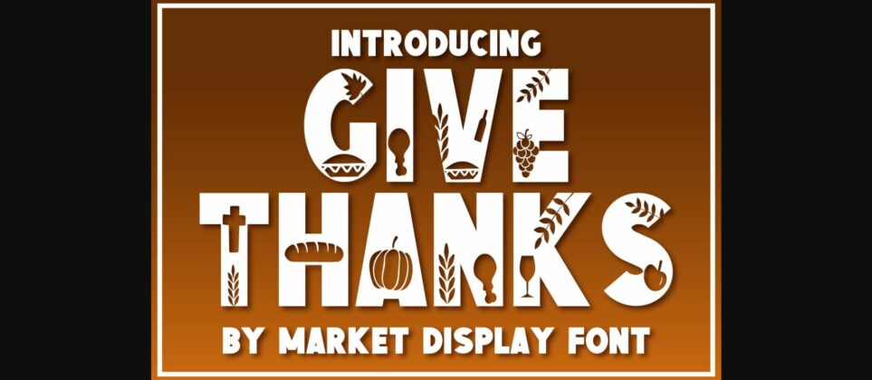 Give Thanks Font Poster 3