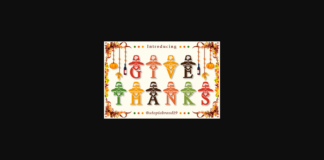 Give Thanks Monogram Font Poster 1