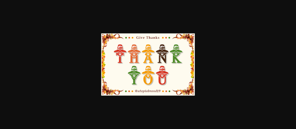 Give Thanks Monogram Font Poster 8