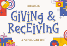 Giving Receiving Fonts