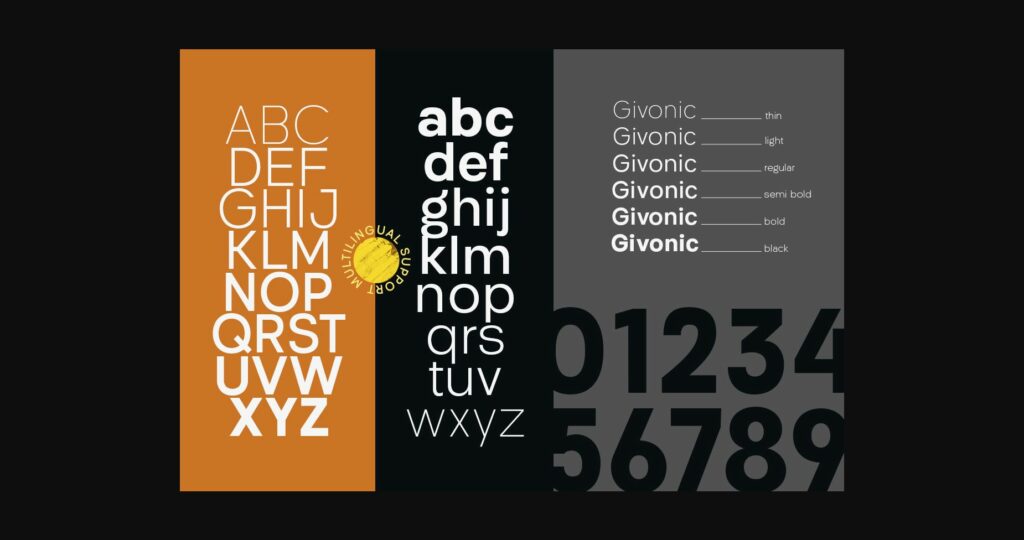 Givonic Font Poster 9