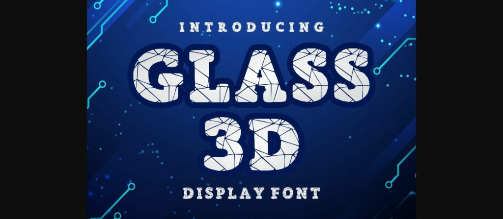 Glass 3d Font Poster 3