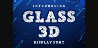 Glass 3d Font Poster 1