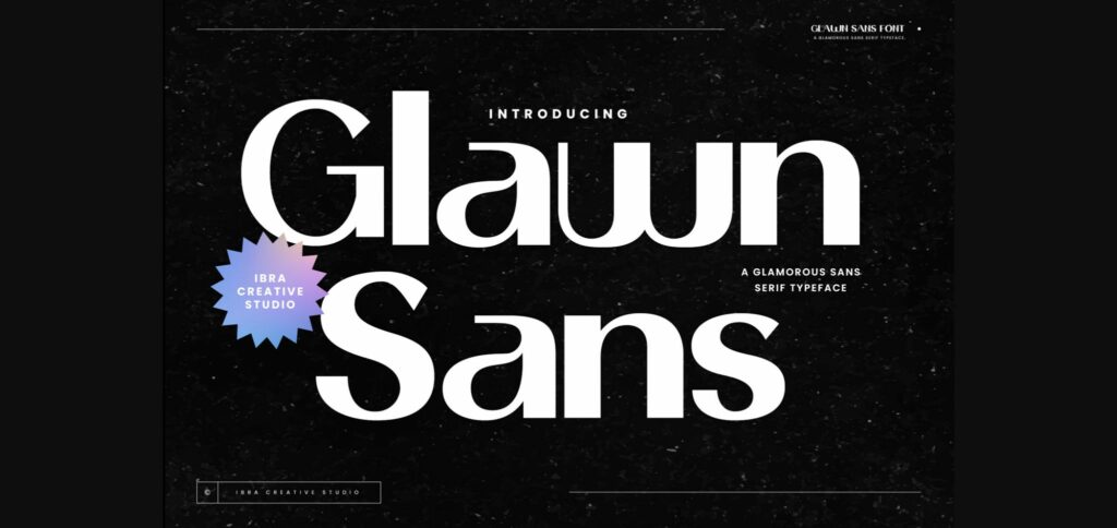 Glawn Sans Font Poster 3