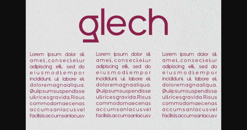 Glech Font Poster 2