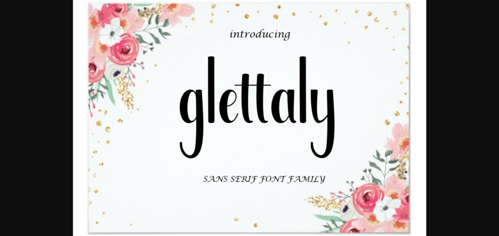 Glettaly Font Poster 2