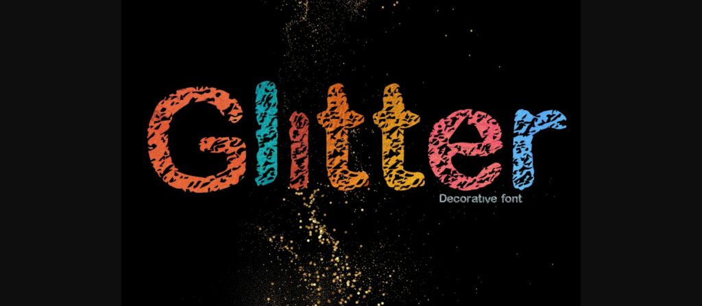 Glitter Font Poster 4