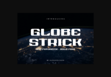 Globe Strick Font Poster 1