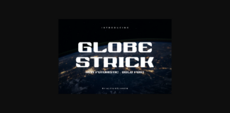 Globe Strick Font Poster 1