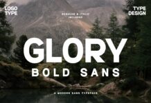 Glory Bold Font Poster 1