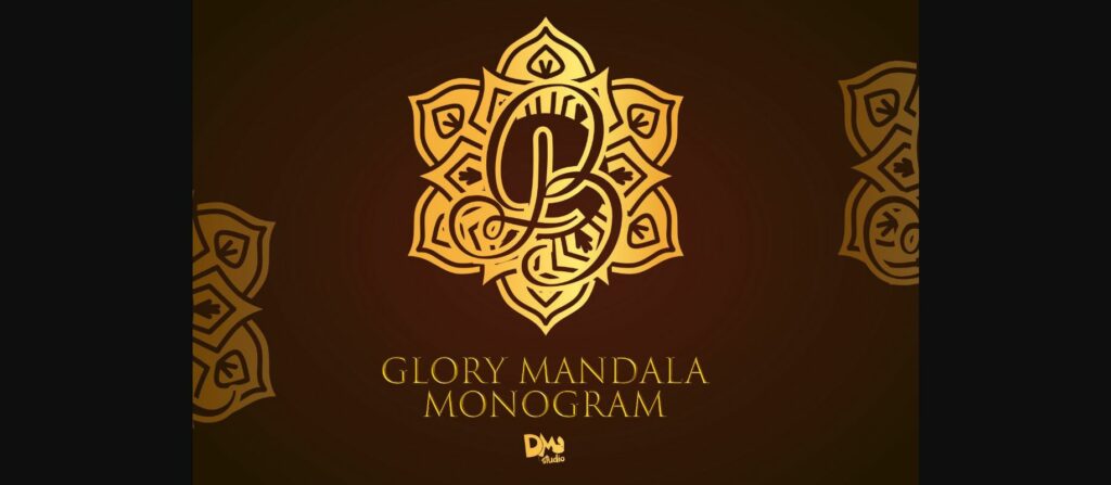 Glory Mandala Monogram Font Poster 3