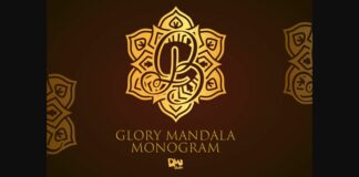 Glory Mandala Monogram Font Poster 1