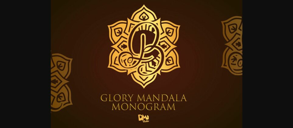 Glory Mandala Monogram Font Poster 1