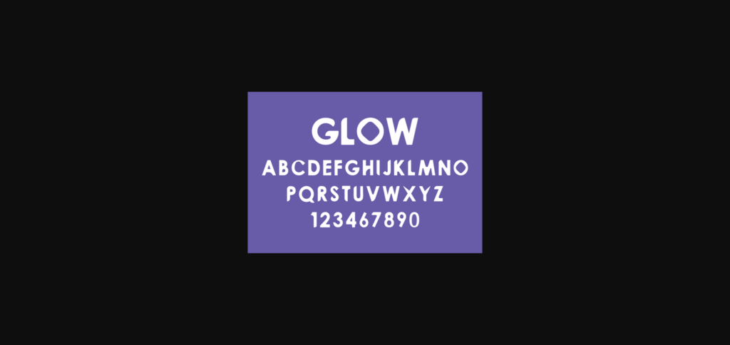 Glow Font Poster 1