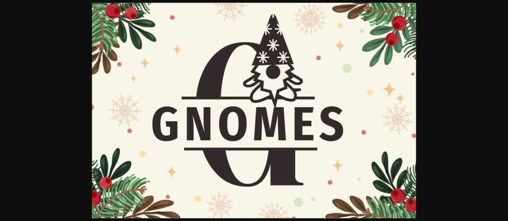 Gnomes Monogram Font Poster 3