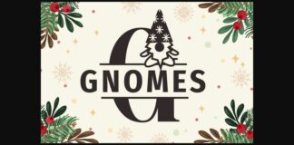 Gnomes Monogram Font Poster 1